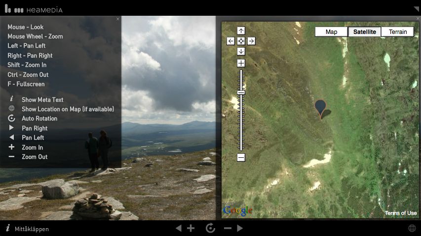 Panorama Player, Screenshot